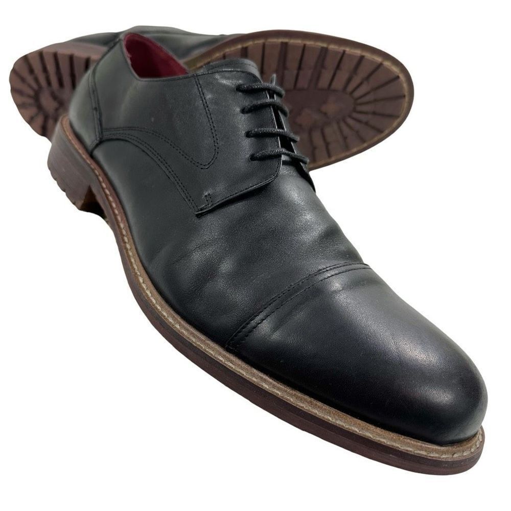 Vintage Foundry Co. Cyrus Black Leather Cap Toe Oxfords Men’s Size 12